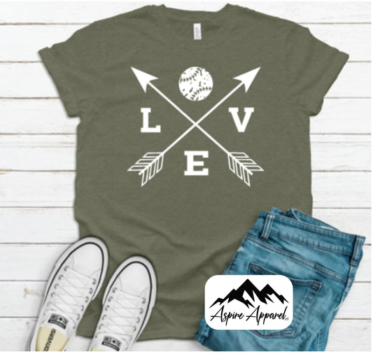 Baseball Love Arrow