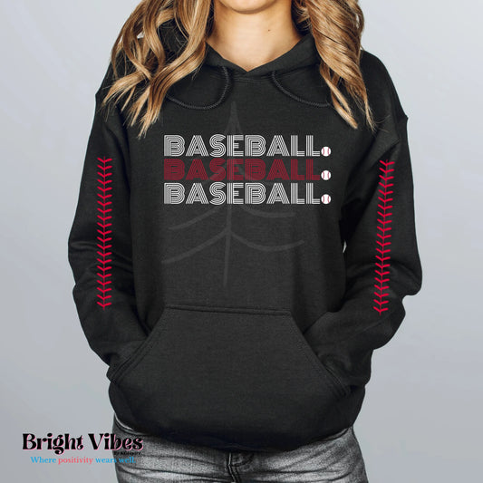 Baseball Stacked Design w/ Seams on sleeves