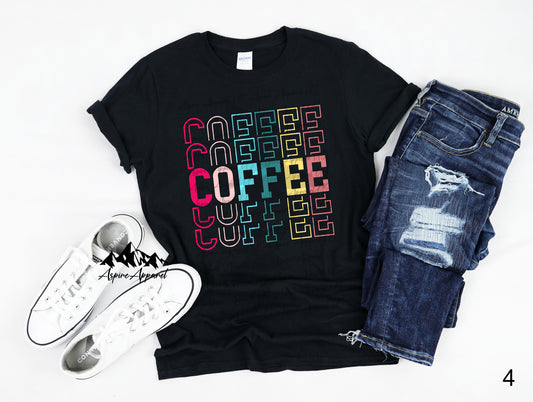 Coffee Rainbow Print