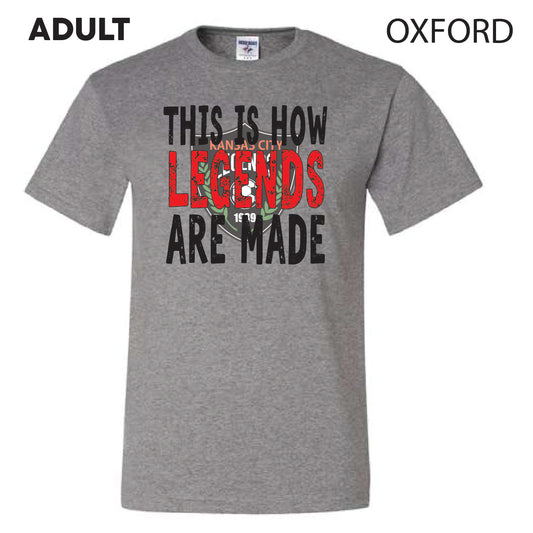 Adult - Distressed This Is How Legends Are Made - Casual Tee