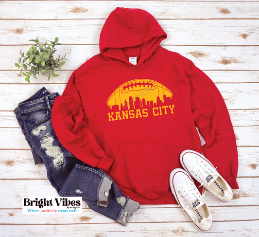 Kansas City Skyline Football Sweatshirt